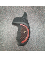 S&W Guance Sintetiche con Inserto in Legno J Round Falconia Black with Rosewood Crockback Insert