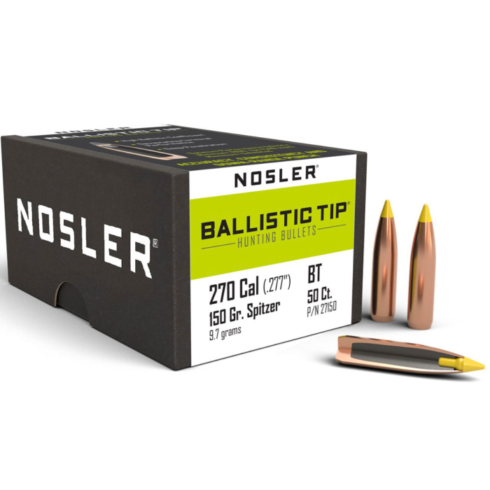 NOSLER Palle Ballistic Tip 277" 150gr SP Yellow Tip #27150 (50pz)