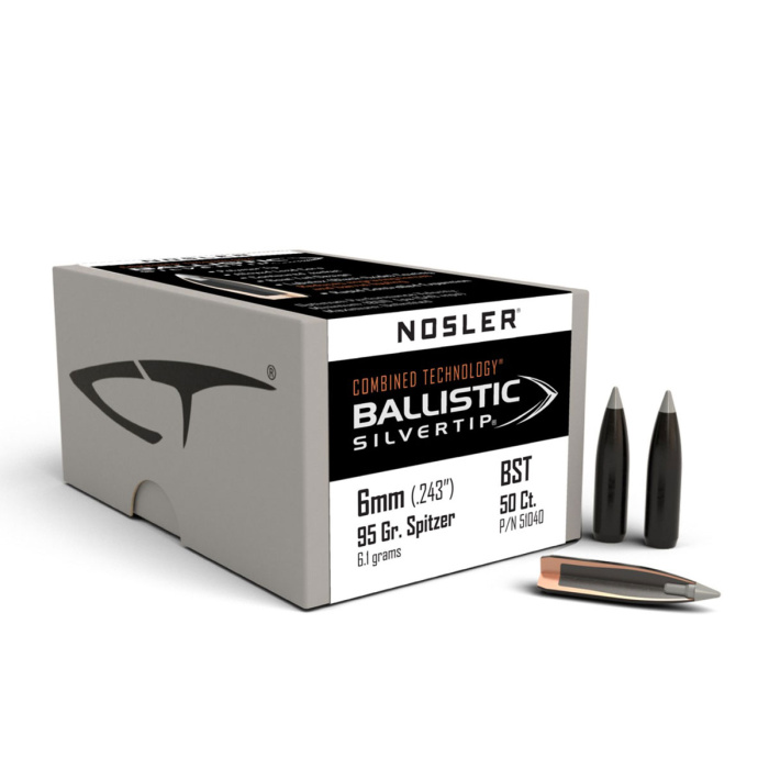 NOSLER Palle Ballistic Silver Tip 277" 130gr SP #51075 (50pz)