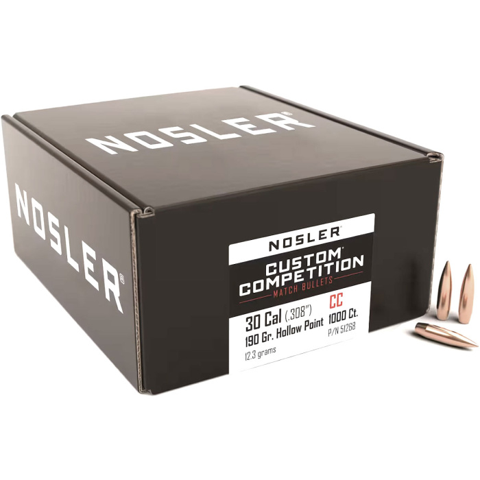 NOSLER Palle Competition 308" 190gr HPBT #52168 (1000pz)