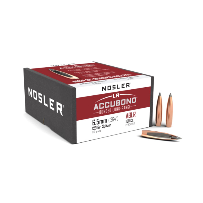 NOSLER Palle AccuBond LR Palla Long-Range 264" 129gr SP #58943 (100pz)
