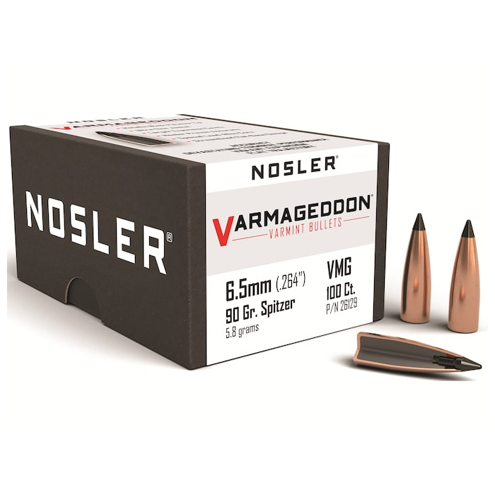 NOSLER Palle Varmageddon 264" 90gr FB Tipped Metallic-Black-Tip #26129 (100pz)