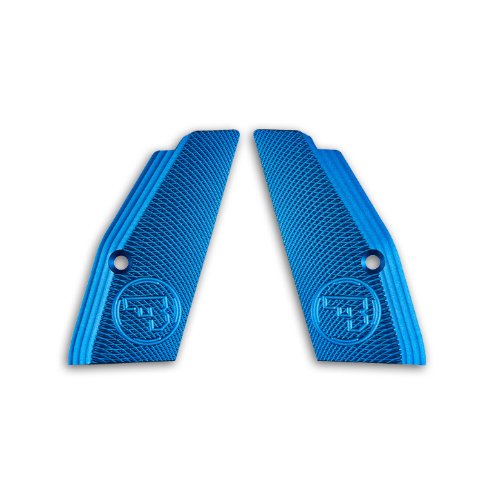 CZ 75 TS Guance Corte Zigrinato Blu
